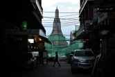 Près du temple Wat Arun à Bangkok, le 25 octobre 2021