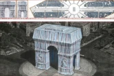 Photo fournie le 3 avril 2019 par Christo et Jeanne-Claude montrant le projet d'empaquetage de l'Arc de Triomphe à Paris