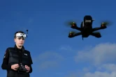 Luke Bannister, ado-oiseau et champion de courses de drones à Wiltshire, en Angleterre, le 22 décembre 2016