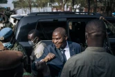 Le président cenrafricain Faustin Archange Touadéra arrive à son bureau de vote, à Bangui le 27 décembre 2020