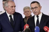 François Bayrou et Bruno Retailleau, au ministère de l'Intérieur, ce samedi 14 décembre 2024