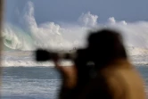 houle en bord de mer avec de grosses vagues