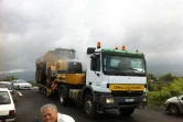 Mardi 5 février 2012 - Le dumper de la FNTR est arrivé sur le chantier du radier de la rivière Saint-Étienne