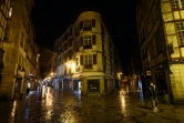 Les rues de Bayonne (Pyrénées-Atlantique) vides après l'heure de couvre-feu le 26 octobre 2020