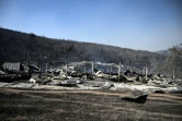 Un immeuble incendié dans lequel ont été retrouvés les corps de 18 migrants présumés, à Avanta près d'Alexandroupoli dans le Nord de la Grèce le 23 août 2023