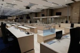 La salle d'audience construite spécialement pour le procès des attentats du 13 novembre 2015, le 4 juin 2021 au Palais de justice de Paris 