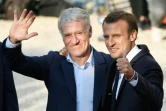 Emmanuel Macron et Didier Deschamps lors de la réception des Bleus champions du monde à l'Elysée, le 16 juillet 2018