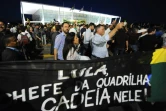 Manifestation de Brésiliens pour dénoncer la corruption, devant le palais présidentiel à Brasilia, le 16 mars 2016