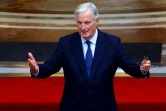 Le Premier ministre Michel Barnier à Matignon, lors de la passation de pouvoir, le 5 septembre 2024, à Paris ( POOL / STEPHANE DE SAKUTIN )