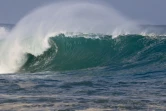 houle en bord de mer avec de grosses vagues