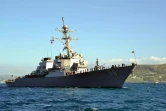 Le destroyer américain USS Laboon, visé par des drones d'attaque Houthis le 23 décembre 2023, ici lors d'une escale en Grèce en avril 2015