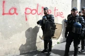 Des gendarmes mobiles encadrent la "marche pour Adama Traoré", le 8 juillet 2023 à Paris