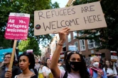 Manifestation contre les expulsions de migrants du Royaume-Uni vers le Rwanda, le 13 juin 2022 à Londres