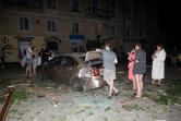 Une voiture endommagée par une frappe de missile russe, le 23 juillet 2023 à Odessa
