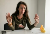 Olga Kartavtseva, responsable du bureau local de Alexei Navalny à Omsk le 23 août 2020, lors d'un entretien avec l'AFP