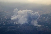 Une photo prise dans la région de Marjayoun, dans le sud du Liban, montre de la fumée s'élevant après une frappe sur le village de Kfar Chouba, près de la frontière avec Israël, le 20 novembre 2024