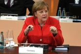 La chancelière allemande Angela Merkel, lors du G20, le 7 juillet 2017 à Hambourg