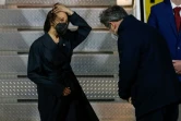 La vice-présidente américaine Kamala Harris, à son arrivée à l'aéroport de Munich, où se tient pendant trois jours la conférence annuelle sur la sécurité
