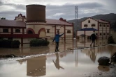 Une rue inondée à Alora, près de Malaga,  après des fortes pluies dans le sud de l'Espagne, le 29 octobre 2024