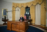 Le président américain sortant Joe Biden prononce son discours d'adieu dans le bureau ovale de la Maison Blanche à Washington, le 15 janvier 2025