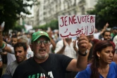 Des Algériens manifestent le 13 septembre 2019 à Alger pour s'opposer à la tenue d'une présidentielle organisée par le régime
