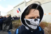 des gardiens de prison en grève à Beziers, le 22 janvier 2018