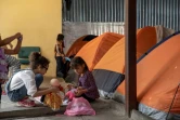 Des enfants migrants dans un abri du côté mexicain de la frontière avec les Etats-Unis