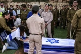 Funérailles d'un soldat franco-israélien, Eli Valentin Ghenassia, tué pendant l'attaque du Hamas, le 12 octobre 2023 au cimetière du mont Herzl à Jérusalem