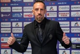Franck Ribéry lors de sa présentation à la Fiorentina, le 22 août 2019 à Florence 