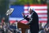 Bernie Sanders harangue la foule lors de son premier meeting de campagne depuis sa crise cardiaque, le 19 octobre à New York