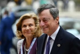 Le président de la Banque centrale européenne (BCE), Mario Draghi arrive au sommet du G7, le 11 mai 2017 à Bari, en Italie