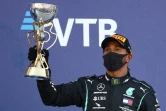 Le Britannique Lewis Hamilton (Mercedes) 3e du GP de Russie, à Sotchi, le 27 septembre 2020