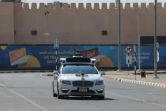 Un taxi sans conducteur de la société Txai, lors d'un essai public à Abou Dhabi, aux Emirats arabes unis, le 30 novembre 2021