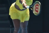 Serena Williams face à l'Italienne Camila Giorgi à l'Open d'Australie, le 18 janvier 2016 à Melbourne