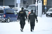 des gardes-frontières au poste frontalier de Raja-Jooseppi à Inari, dans le nord de la Finlande, le 28 novembre 2023