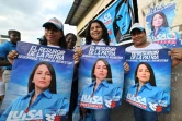 Des partisans de la candidate de gauche à la présidentielle en Equateur Luisa Gonzalez, le 17 août 2023 pendant le meeting de clôture de campagne à Guayaquil