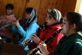 Les musiciennes de "Zohra", le premier orchestre 100% féminin d'Afghanistan, le 8 janvier 2017 en répétition à l'Institut national de musique à Kaboul