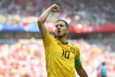 L'attaquant belge Eden Hazard vient de marquer son 2e but contre la Tunisie, le 23 juin 2018 à Moscou 