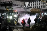 Des agriculteurs déversent du fumier lors d'une manifestation devant la préfecture de la Gironde à Bordeaux, le 25 janvier 2024