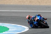 L'Espagnol Alex Rins sur Suzuki lors du GP d'Espagne de MotoGP, le 1er mai 2022 à Jerez de la Frontera