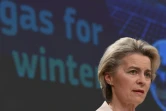 La présidente de la Commission européenne Ursula von der Leyen après la présentation d'un plan pour économiser le gaz, à Bruxelles le 20 juillet 2022