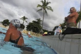 Jeudi 5 janvier 2012 - Alizée Morel, sociétaire de l'ONR (Ouest Natation Réunion) et de la sélection de La Réunion en compagnie de Philippe Lucas à la piscine du Port (Pboto image-reunion pour www.ipreuni