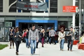 "En grève" peut-on lire sur une bannière à l'entrée de la faculté Jean Jaures, à Toulouse le 10 avril 2018