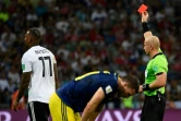 Le défenseur central de l'Allemagne Jerome Boateng est exclu lors du match contre la Suède à Sotchi, le 23 juin 2018