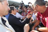Arrivée Nicolas Sarkozy à Gillot, le 4 avril 2012