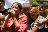 Rafaela Requesens, soeur du député d'opposition Juan Requesens, arrêté sous l'accusation d'avoir soutenu "l'attentat" contre le président Maduro, lors d'une manifestation pour réclamer sa libération, le 11 août 2018 à Caracas, au Venezuela