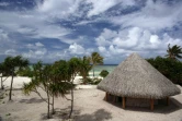 Le complexe touristique érigé sur l'îlot de Tetiaroa, en Polynésie française, ayant appartenu à Marlon Brando, le 10 décembre 2013