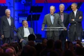 Les anciens présidents américains Jimmy Carter, George H. W. Bush, George W. Bush, Barack Obama et Bill Clinton, le 21 octobre 2017 à College Station (Texas)