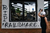 Les décombres du restaurant sur le parking duquel Rayshard Brooks a été tué par la police, à Atlanta, aux Etats-Unis, photographié le 14 juin 2020
