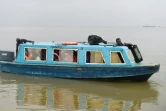 Un bateau rapide transporte des passagers de la jetée de Bayeku (commune d'Ikorodu) vers Lagos, le 14 novembre 2017